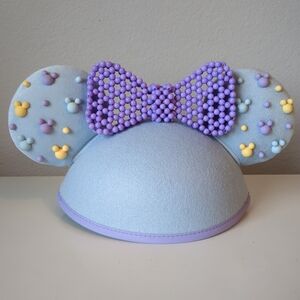 NWT Disney Parks Minnie Mouse Purple Beaded Ear Hat